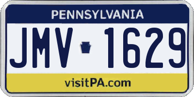 PA license plate JMV1629