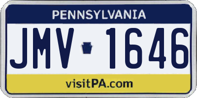 PA license plate JMV1646