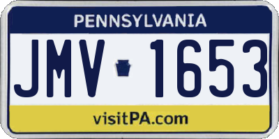 PA license plate JMV1653