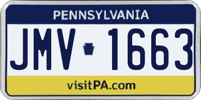 PA license plate JMV1663
