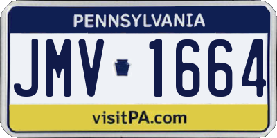 PA license plate JMV1664