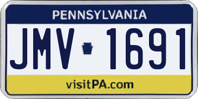 PA license plate JMV1691