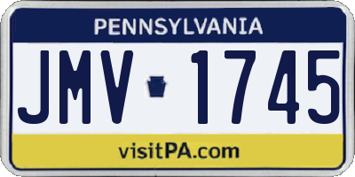 PA license plate JMV1745