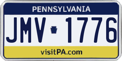 PA license plate JMV1776