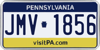 PA license plate JMV1856