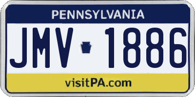 PA license plate JMV1886