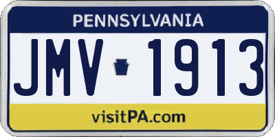 PA license plate JMV1913