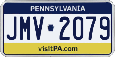 PA license plate JMV2079
