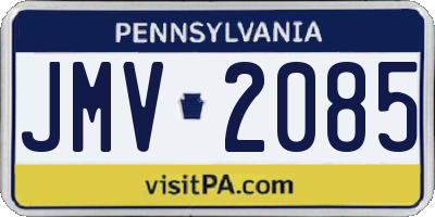 PA license plate JMV2085