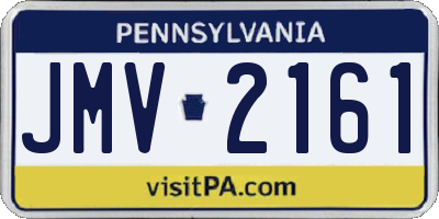 PA license plate JMV2161