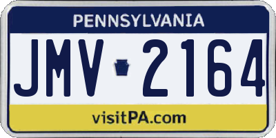 PA license plate JMV2164