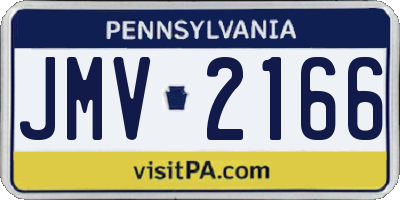 PA license plate JMV2166