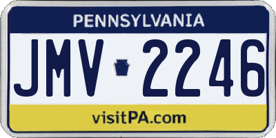 PA license plate JMV2246