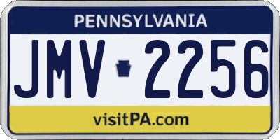 PA license plate JMV2256