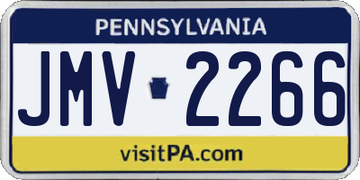 PA license plate JMV2266
