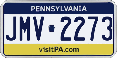 PA license plate JMV2273
