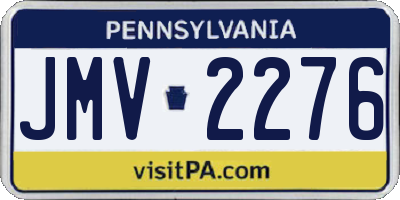 PA license plate JMV2276