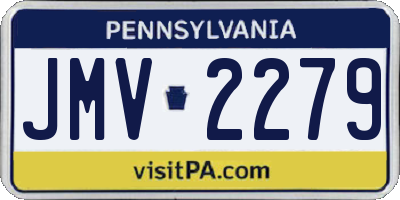 PA license plate JMV2279