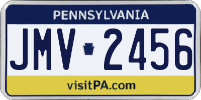 PA license plate JMV2456