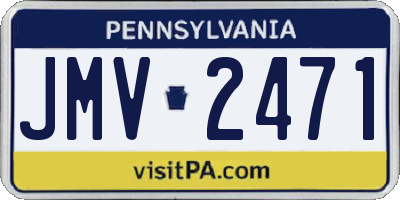 PA license plate JMV2471