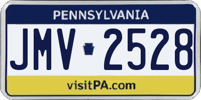 PA license plate JMV2528