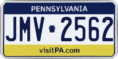 PA license plate JMV2562