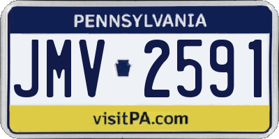 PA license plate JMV2591