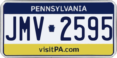 PA license plate JMV2595