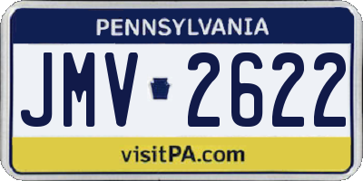 PA license plate JMV2622
