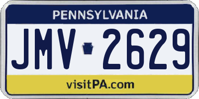 PA license plate JMV2629