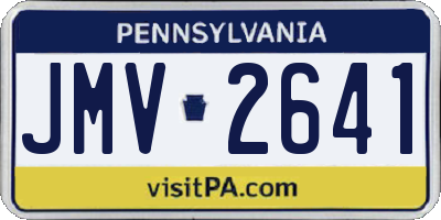 PA license plate JMV2641