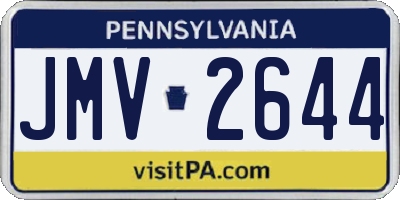 PA license plate JMV2644
