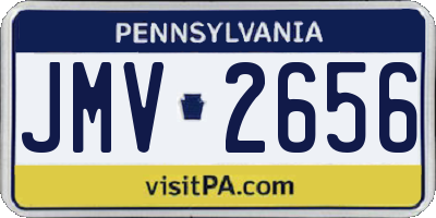 PA license plate JMV2656