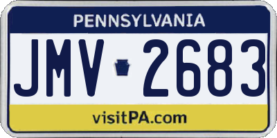 PA license plate JMV2683