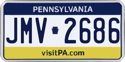 PA license plate JMV2686