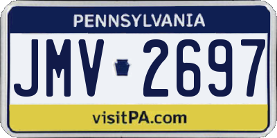 PA license plate JMV2697