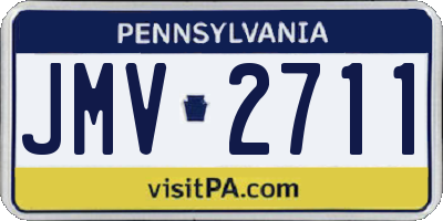 PA license plate JMV2711