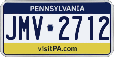 PA license plate JMV2712