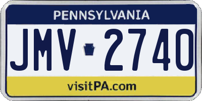 PA license plate JMV2740