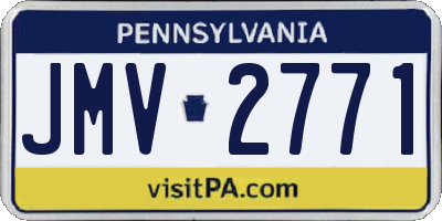 PA license plate JMV2771