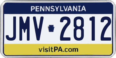 PA license plate JMV2812
