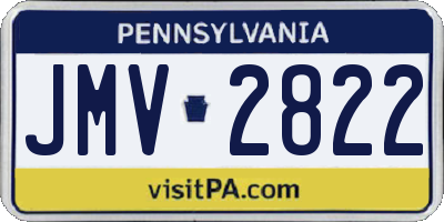 PA license plate JMV2822