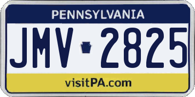 PA license plate JMV2825