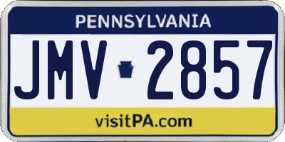 PA license plate JMV2857