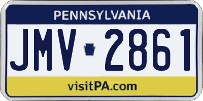PA license plate JMV2861