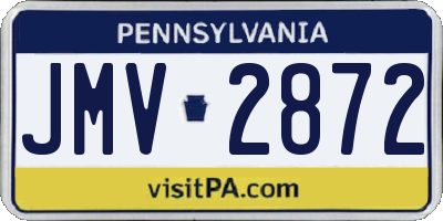 PA license plate JMV2872