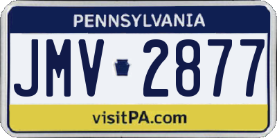 PA license plate JMV2877