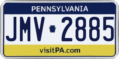 PA license plate JMV2885