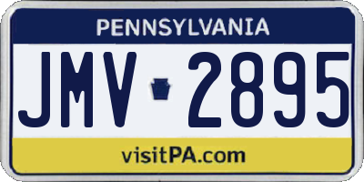 PA license plate JMV2895