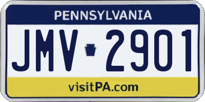 PA license plate JMV2901